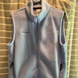 Women’s light blue Columbia polar TEC vest size M